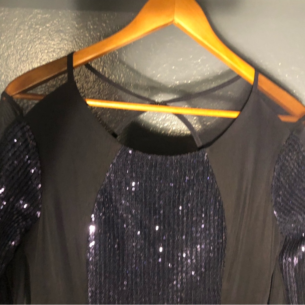 NWT ABS Collections Blue Sequin dress from Tjmax size ten
